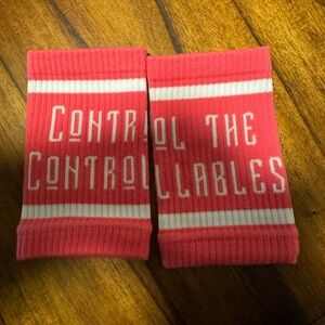 CrossFit Wristbands Pink and White